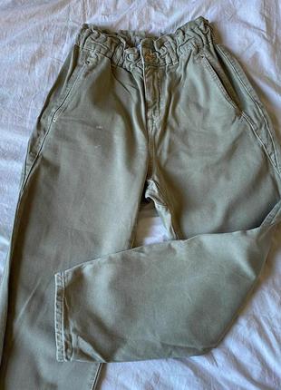 Женские брюки zara карго типа бананы