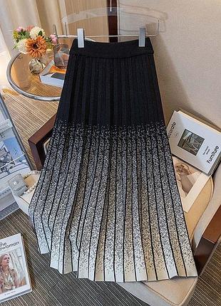 Юбка миди трикотажная градиентная