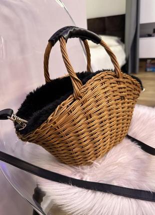 Плетена сумка zara