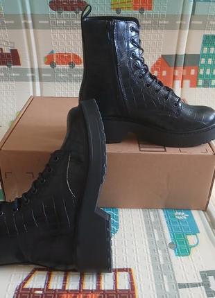 Steve madden tornado boot оригинал ботинки до щиколотки под крокодила со шнуровкой и толстой подошвой