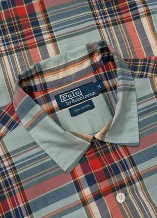 Polo by ralph lauren vintage short sleeve button down check shirt чоловіча сорочка