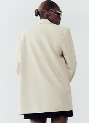 Твиловый блейзер объемного кроя с лацканами zara6 фото