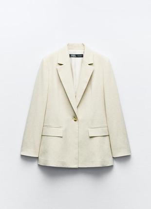 Твиловый блейзер объемного кроя с лацканами zara9 фото