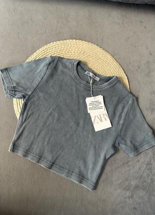 Zara топ в рубчик 95% котон 5% еластан тягнуться