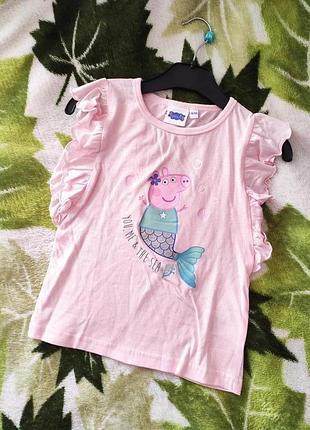 Дитяча футболка для дівчинки свинка пепа р.98/104,110/116,122/128 фірма disney