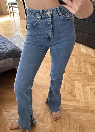 Брюки с разрезами в стиле zara