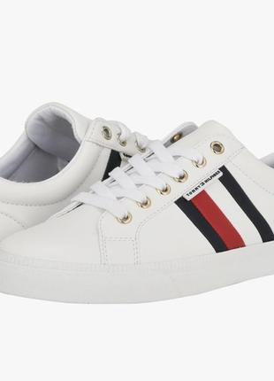 Шкіряні білі жіночі кеди tommy hilfiger