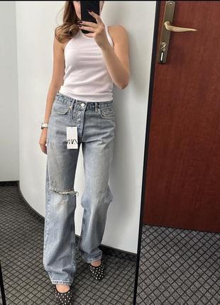 Джинси straight zara джинсы