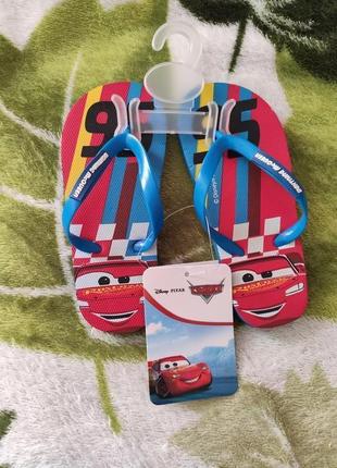 Дитячі шльопанці машинки тачки маквін disney р.25,26,27,28,29,30,31,32