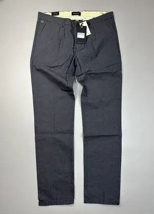 Брюки прямого кроя scotch&soda 31-33 серые мужские штаны
