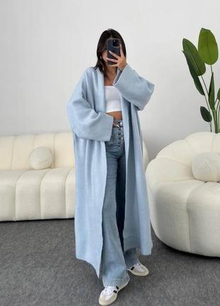 Дуже стильний м'якенький та затишний плед - кардиган з люкс ангори💞 кардіган, кофта накидка7 фото