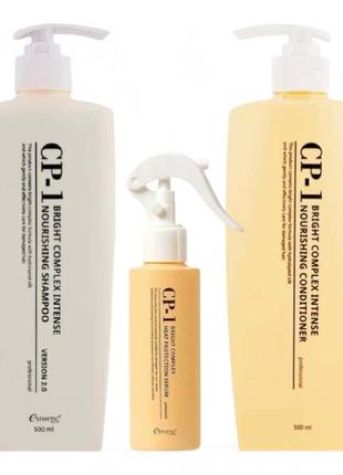 Набір шампунь+ кондиціонер+термозахист esthetic house cp-1 bright complex intense nourishing