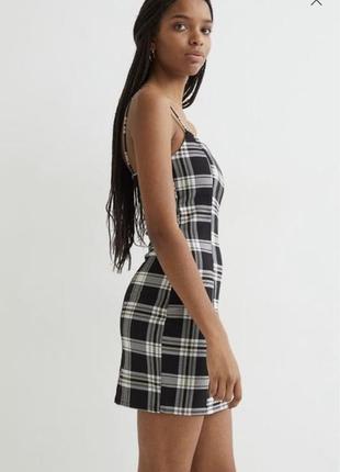 Сукня сарафан h&m divided в клітинку, розмір s