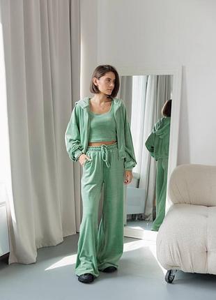 Женский костюм 3в1 свободного кроя oversize