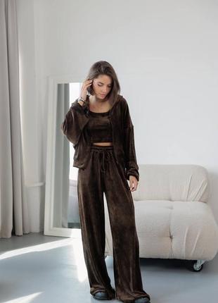 Женский костюм 3в1 свободного кроя oversize