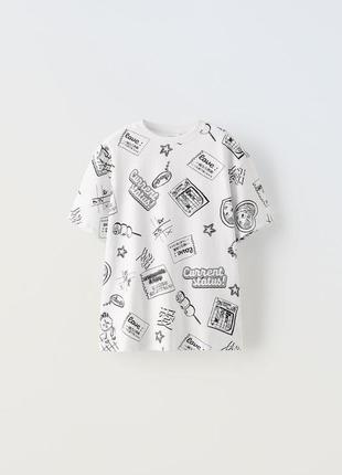 Футболка с принтом zara 4296 (0722/603)