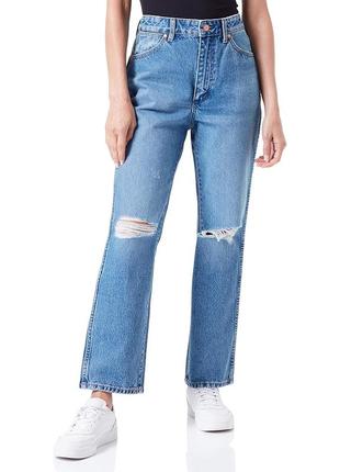 Джинсы mom укороченные клеш рваные asos