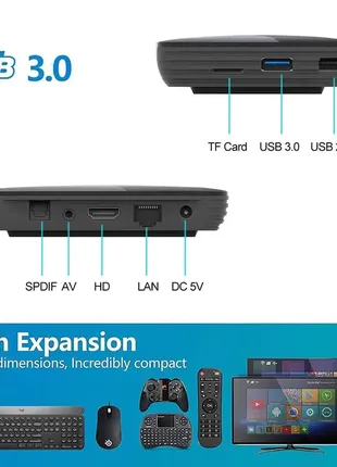 Приставка tv box hk1 box amlogic s905x3 4/64gb  android 9.0.2 фото