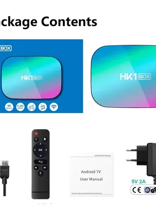 Приставка tv box hk1 box amlogic s905x3 4/64gb  android 9.0.7 фото