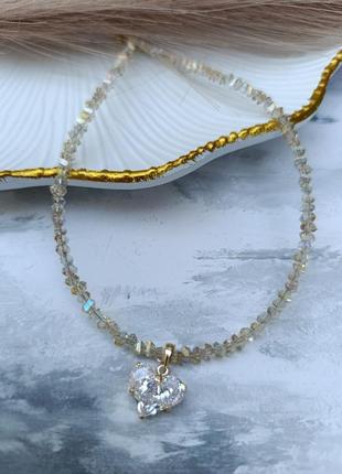 Чокер женский с подвеской сердце