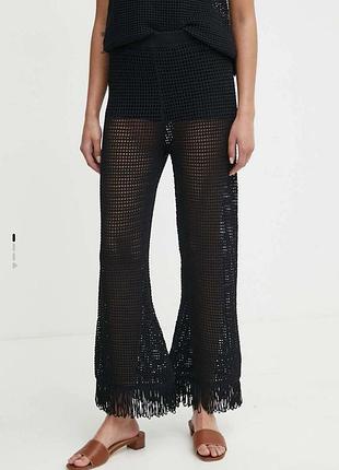 Штани sisley з ажурного трикотажу