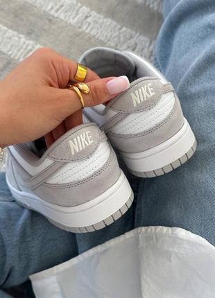 Женские кроссовки nike dunk low grey4 фото