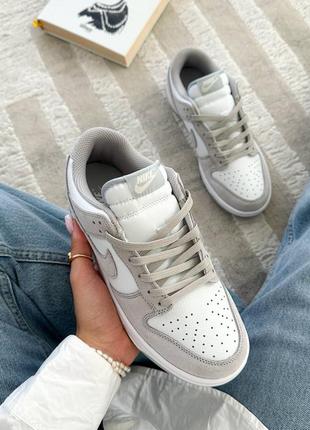 Женские кроссовки nike dunk low grey6 фото