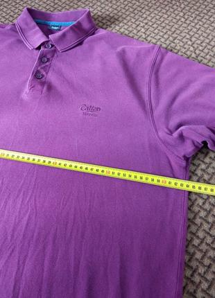 Чоловічий одяг/ футболка поло теніска баклажанова 💜 54/56/4xl розмір, пог 64 см, котон4 фото