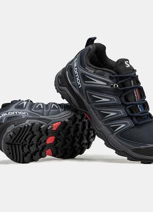Мужские кроссовки salomon speed cross pro gore-tex thinsulate black blue 41-42-43-44-45-46