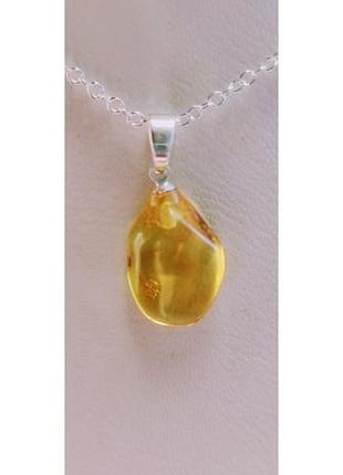 Кулон с натуральным янтарем minov 3006