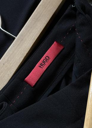Шикарные черные брюки палаццо брюки hugo boss с высокой посадкой трубы клеш классические офисные люкс дорогого бренда хьюго оригинал2 фото