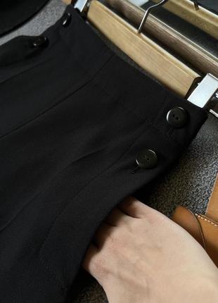 Шикарные черные брюки палаццо брюки hugo boss с высокой посадкой трубы клеш классические офисные люкс дорогого бренда хьюго оригинал7 фото