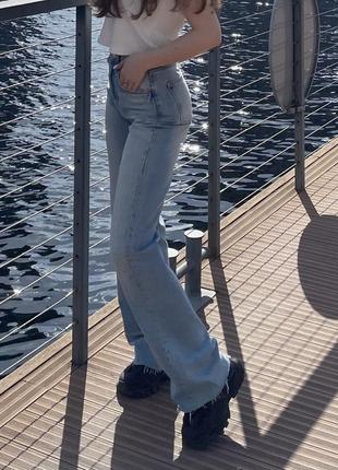 Джинсы zara wide leg женские