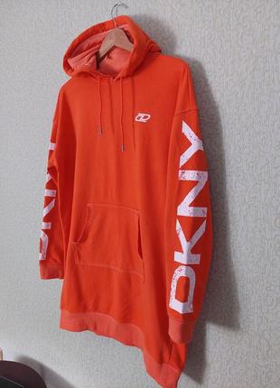 Подовжена худі з капюшеном dkny sport bluza худи с логотипом dkny