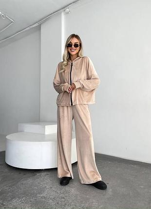 Жіночий велюровий костюм кофта + штани, женский велюровый костюм кофта + штани