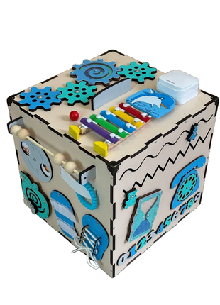 Бизикуб 30*30 см, развивающая игрушка lermax toys для мальчика
