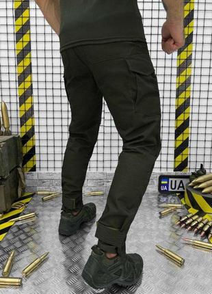 Літні штани оливкового кольору рипстоп тактичні штани хакі бойові штани оливи полегшені рипстоп5 фото