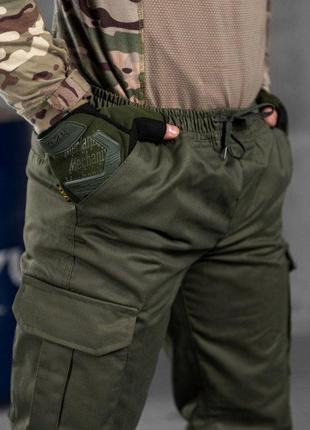 Милитари штаны оливкового цвета bandit штаны хаки на резинке брюки олива материал грета практичные штаны хаки6 фото