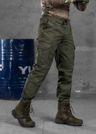 Милитари штаны оливкового цвета bandit штаны хаки на резинке брюки олива материал грета практичные штаны хаки4 фото