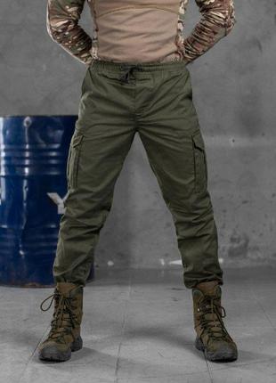 Милитари штаны оливкового цвета bandit штаны хаки на резинке брюки олива материал грета практичные штаны хаки2 фото