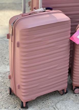 Полипропилен marsel большой чемодан дорожный l на колесах 4 колеса 110 литров