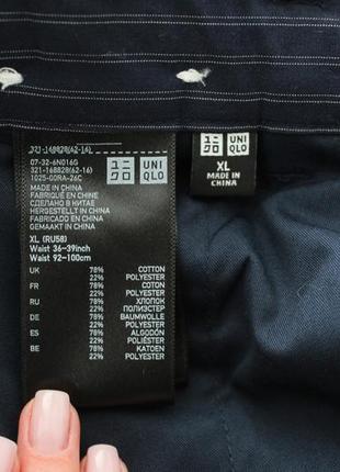 Неймовірно красиві,базові брюки в смужку uniqlo темно-синього кольору
