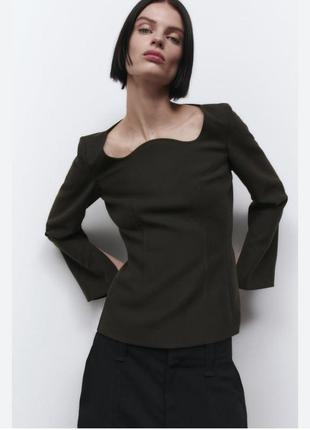 Теплий стильний лонг  zara