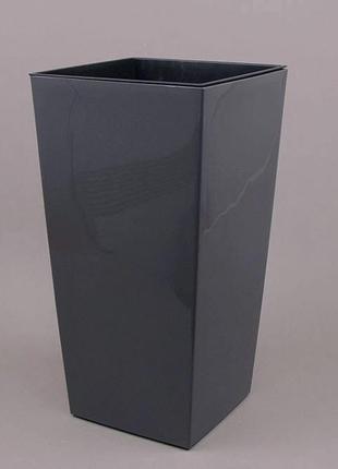 Горщик для цветов фінезія з вкладом антрацитовий 12 л