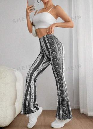 Лосини кльош з етнічним принтом від shein