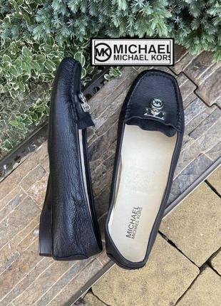 Michael kors фирменные мягкие женские туфли мокасины лоферы натуральная кожа 39р. оригинал