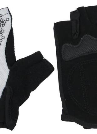 Женские перчатки для занятия спортом, велоперчатки crivit белые с черным