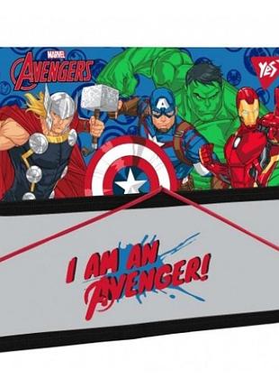 Папка для зошитів yes  пласт. на резинці в5 marvel.avengers 491997