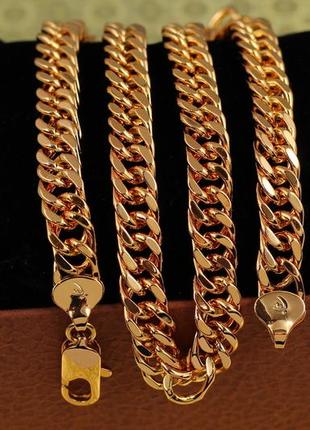 Цепь xuping jewelry кобра 50 см 9 мм золотистая