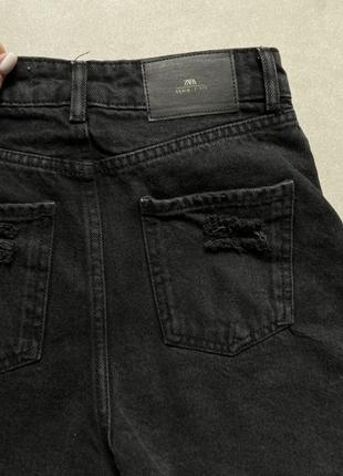 Шорти чорні джинсові zara 34 розмір